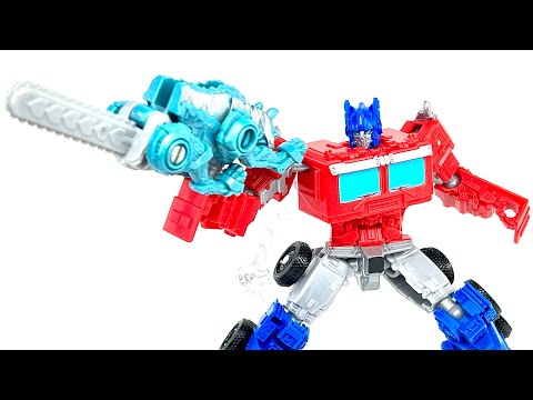 Super Amazing Figure!!! Transformers Rise of the Beasts Beast Weaponizer Optimus Prime & Chainclaw