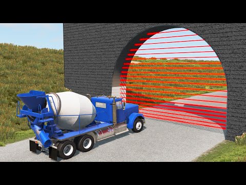 Cars Vs Laser Wall #1 - Beamng Drive