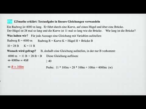 Text in lineare Gleichungen umwandeln