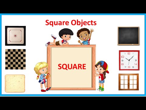 square | Square objects | square shape | draw square | square shape with real objects | #EToddlers