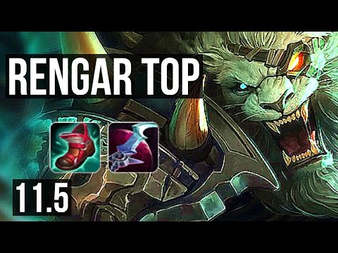RENGAR vs LUCIAN (TOP) (DEFEAT) | 2.7M mastery, 7 solo kills, 1000+ games | KR Master | v11.5