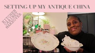 Displaying my “new” Antique China Dishes  ||   Before & After  ||  How to......