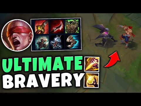 I TRIED AN ULTIMATE BRAVERY LEE SIN BUILD! (RANDOM ITEMS + RUNES) - League of Legends