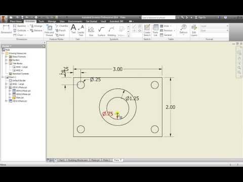 Autodesk Inventor 2014 Tutorial for Beginners Adding Views and Annotations