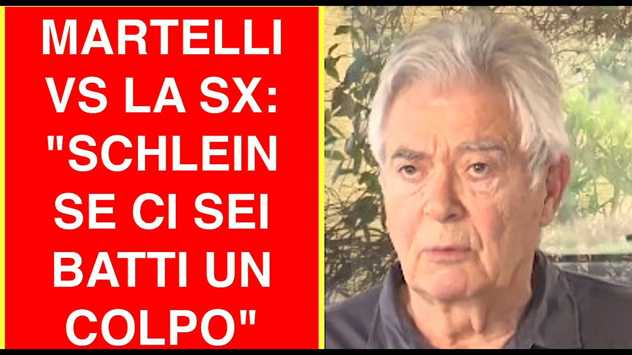 MARTELLI VS LA SINISTRA: "SCHLEIN SE CI SEI BATTI UN COLPO"  RETE 4 QUATTRO DI SERA