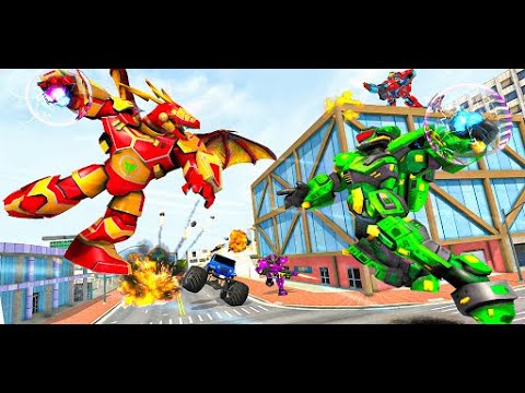 Robot Transformation Game | Bee Robot Car Transformation Game: Flying Car War Mode