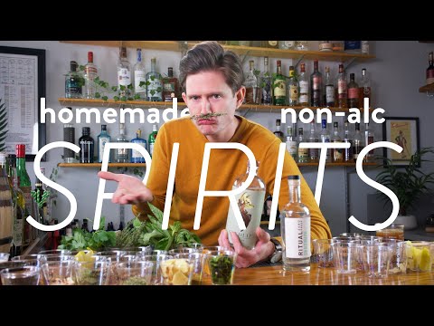 Make non-alc spirits at home | gin & herbal liqueur