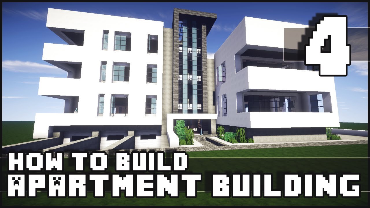 Minecraft - How to Build : Modern Apartment Building - Part 4