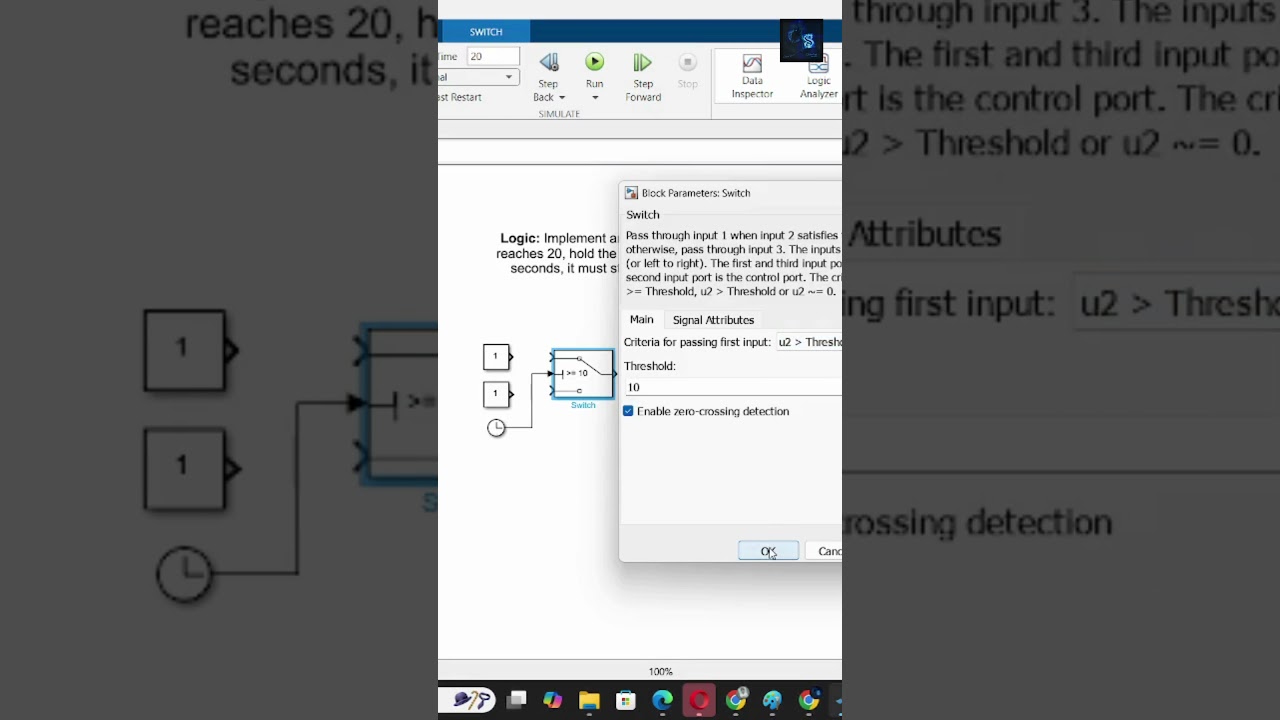 MBD Interview Questions #Simulink Implement an up counter. Once it reaches 20, hold the output at 20