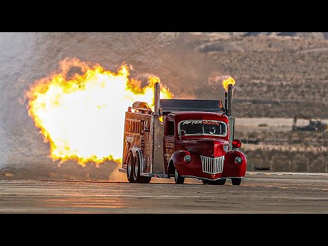 AFTERSHOCK FIRE TRUCK RACES A PLANE 4K - YouTube