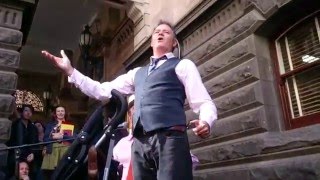The Doug Anthony Allstars busking at Melbourne Town Hall - Sailor&#39;s Arms