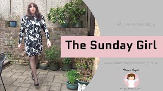 Black and White Dress and Shiny High Heels #AlisonThighBootBoy