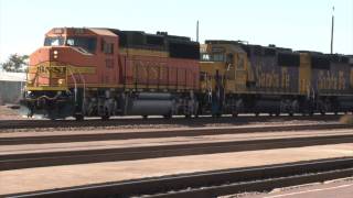 preview picture of video 'BNSF, La Posada, Winslow, AZ, September 2010'