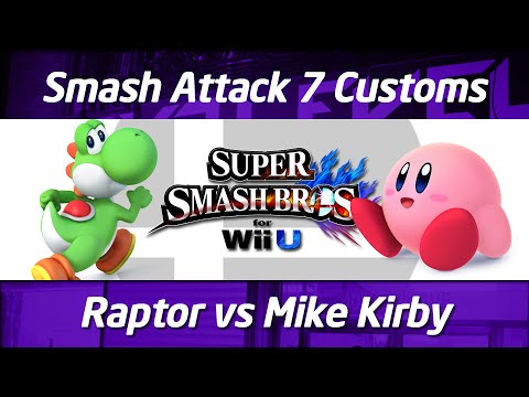 Smash Attack 7 - SSB4 Customs 1v1 - Raptor (Yoshi) vs Ho3K Mike Kirby (Kirby)
