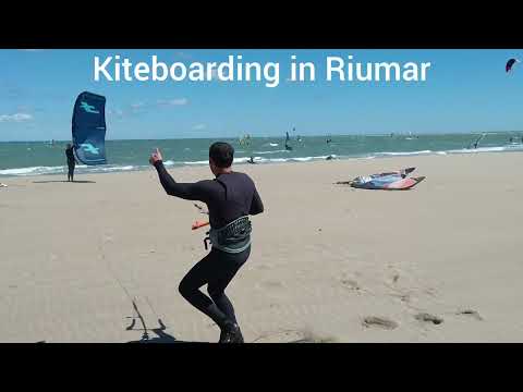Kiteboard Riumar Tarragona Spain - F One 7 Meter Kite #kiteboard #fone