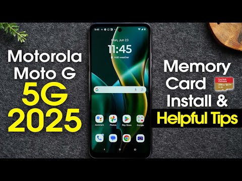 Moto G 5G 2025 How to Install a Memory Card and Helpful Tips | H2techvideos