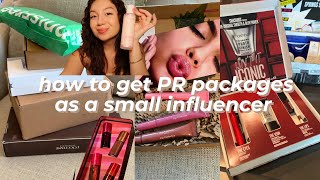 How to Get PR Packages as a Small Influencer | Unboxing + Tips for Brand Collabs | *pr haul*