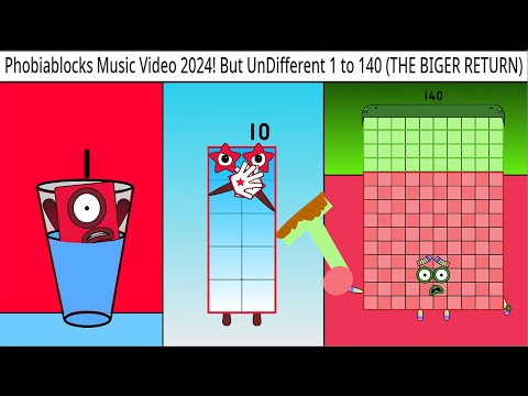 Official Phobiablocks Music Video 2024! But UnDifferent 1 to 140 (THE BIGER RETURN)