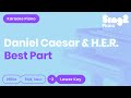 Daniel Caesar, H.E.R. - Best Part (Lower Key) Piano Karaoke