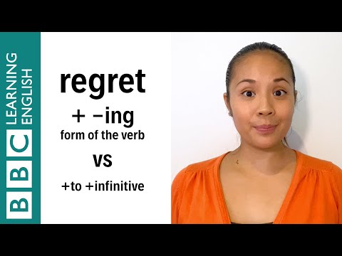 遺憾+ing或+to-英語一分鐘 (Regret + ing or + to - English In A Minute)