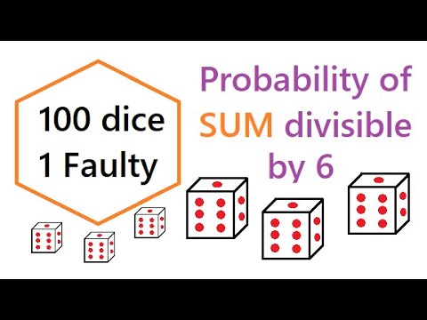 Probability | 99 fair dice and 1 faulty die, Find the probability of sum divisible by 6 Hard problem