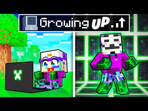 Growing UP as a HACKER in Minecraft!