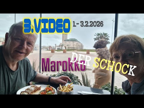 3VIDEO Marokko Asilah schöne Medina Casablanca Hassan 2 Mosche Atlantik FI Schutzschalter Womo super