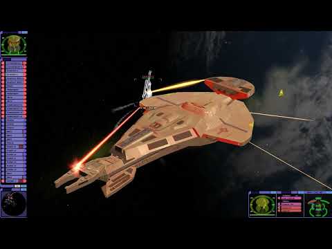 Bridge Commander Cardassian fleet vs Federation fleet Battle