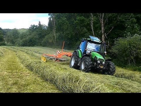 Heuernte | Schwaden am Hang mit Deutz Fahr und Fella TS 1402