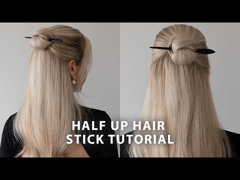 HOW TO: HAIR STICK TUTORIAL 🥢 Half Up Half Down Hairstyle