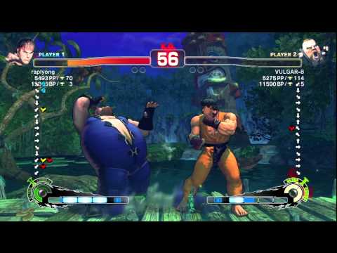 SSF4 AE Ver. 2012: rapiyong [Ryu] vs. VULGAR-8 [Rufus] - PSN Ranked Match