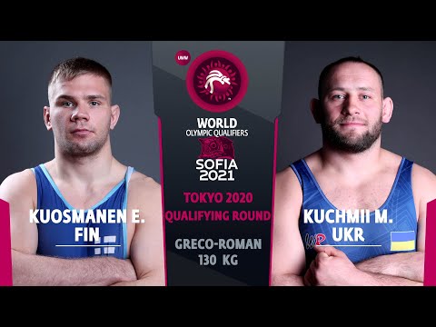 1/2 GR - 130 kg: E. KUOSMANEN (FIN) v. M. KUCHMII (UKR)