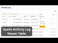 Spatie Activity Log Viewer In Filament Custom Page With Table