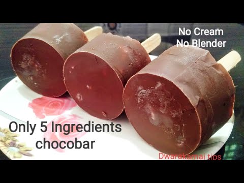 Chocobar Icecream Recipe | Chocolaty Chocobar Without Cream, Blender, Condensed Milk, Egg