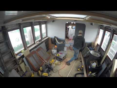 Motor Vessel David B -Tin Hat Project - Windows, Saloon Paint and Bridgedeck
