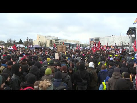Thousands gather in Germany's Riesa to protest against congress of far-right party AfD | AFP