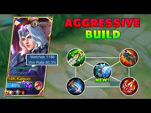 LANCELOT NEW INSANE AGGRESSIVE & MOST PERFECT HIGH DAMAGE BUILD FOR LANCELOT! 🔥 THEY CAN'T STOP ME!!