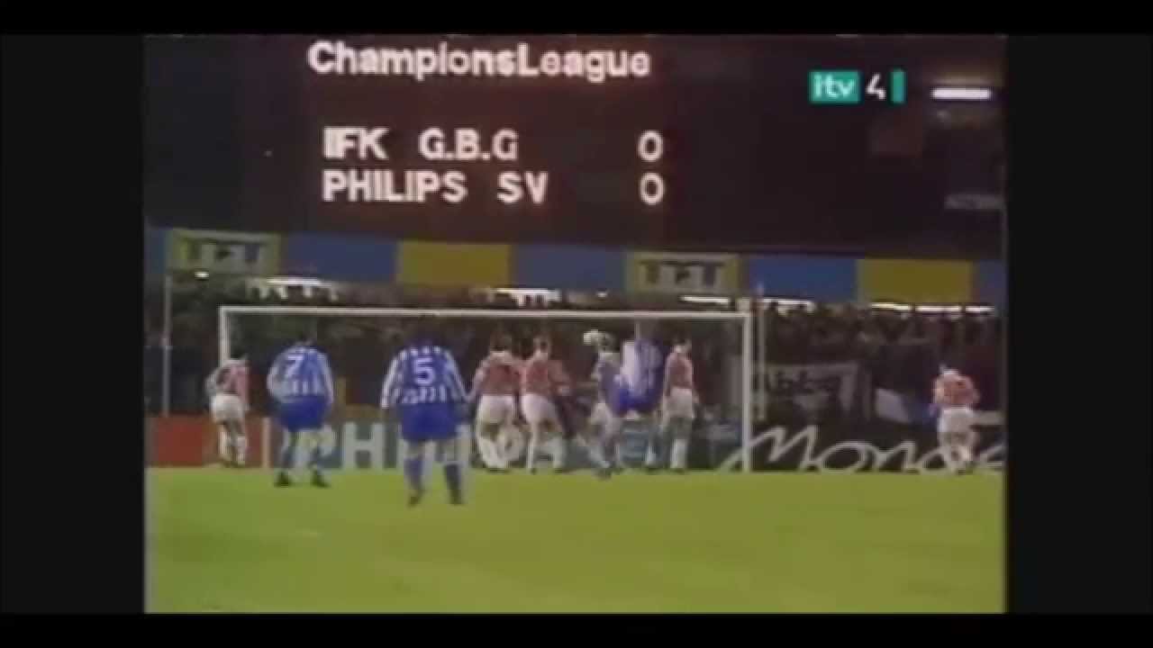 Best free kicks ever : Mikael Nilsson vs PSV Eindhoven - YouTube