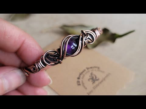Watch me create this wire wrapped Amethyst cuff bracelet by ZDArtisanJewelry Etsy!!!