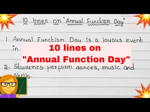 10 Lines On Annual Function Day | Paragraph Writing On Annual Function Day | Beginners English