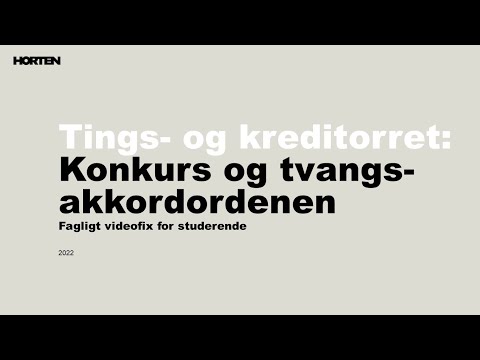 7. Konkurs og tvangsakkordordenen