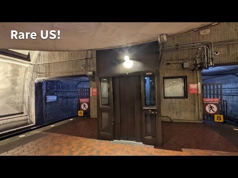 Awesome original US hydraulic elevator at the Mt Vernon Sq Metro Station in DC