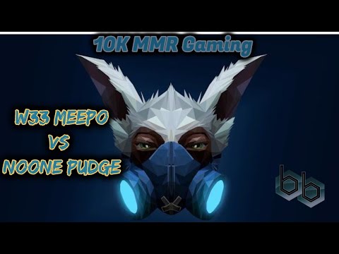 W33 [Meepo] – vs Noone [Pudge] – 10,000 MMR Mid Battle