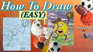 Softball Character | Drawing for Beginners | Fun Drawing Tutorials