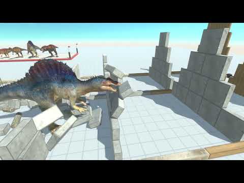 Dinosaurs Race Through Blocks - Animal Revolt Battle Simulator