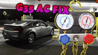 First-Timers Tackle G35 AC Repair with Harbor Freight Gear: Will It Work?