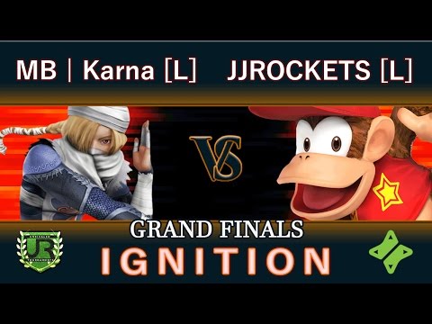 Ignition #53 GRAND FINALS - MB | Karna [L] (Sheik) vs JJROCKETS [L] (Diddy Kong)