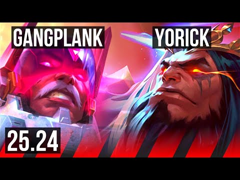GANGPLANK vs YORICK (TOP) | Good KDA: 14/1/4, 48K damage | EUW Master | 25.24
