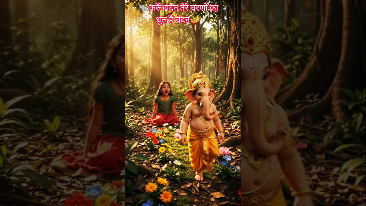 🐀Tere Charno Ke Dhul Hai Chandan🪔 #sorts #bhakti #bhaktisong #ytshorts #ganeshji