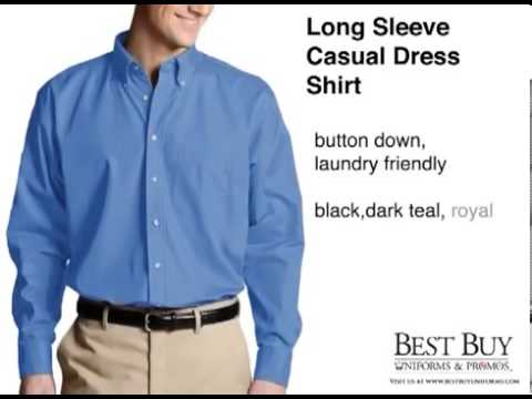 Casual Long Sleeve Dress Shirts / For Mens and Womens - Best Buy Uniforms